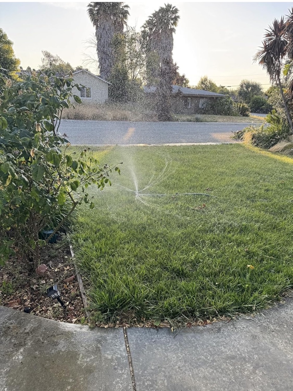 Gray and Gold Oscillating Lawn Sprinkler with Wheels - Picture 10 of 12